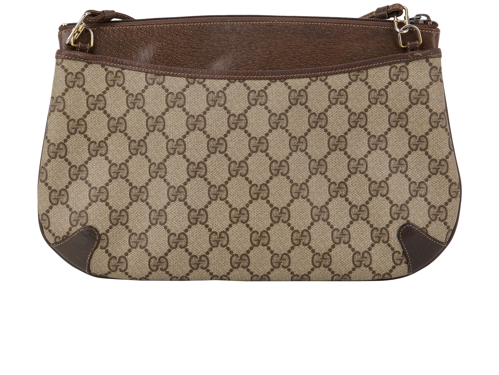 Sherry Line Shoulder Bag, &pound;395, Handbags, Beige/Brown, Canvas, Back view